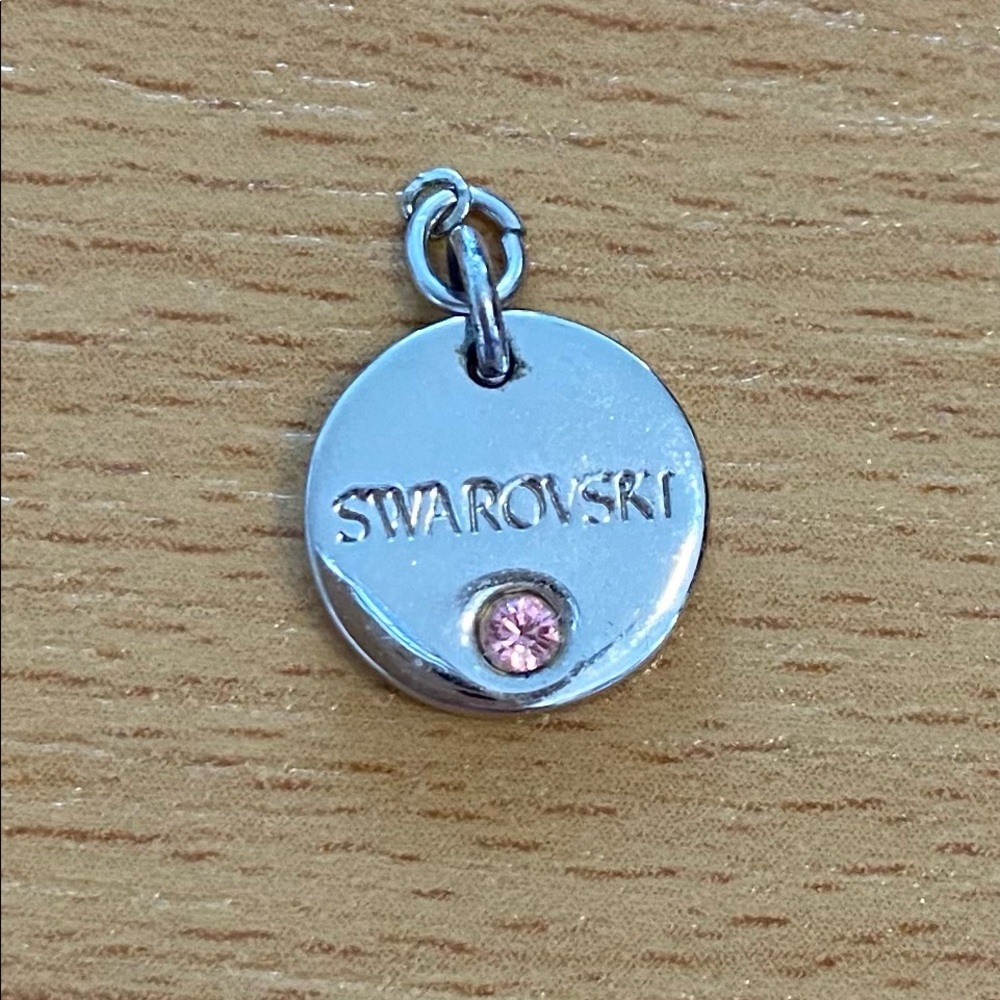 Small Swarovski Pendant with Pink Stone